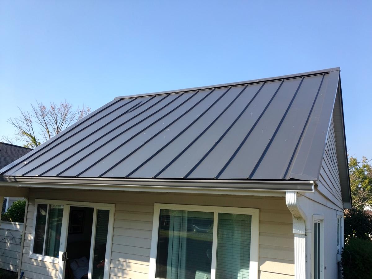 Example of standing-seam metal roofing panels